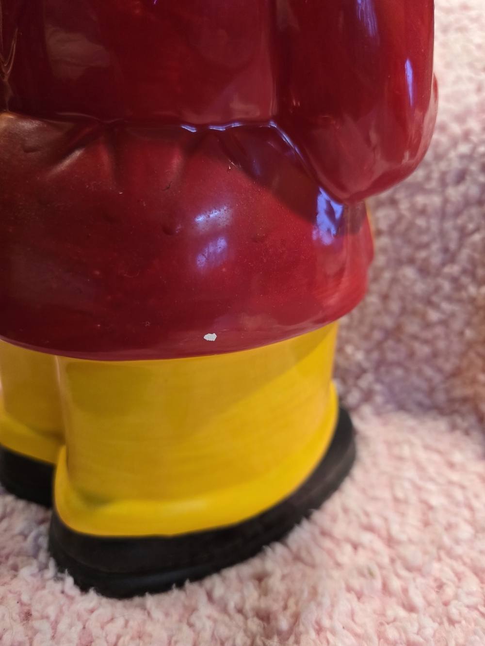 Vintage UNCLE MOSE Black Ceramic Figurine Cookie Jar in Red, Yellow & Black - Picture 6 of 6